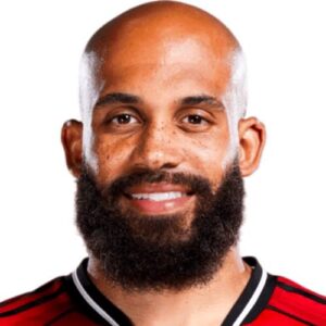 Cameroo ian footballer Bryan Mbeumo headshot