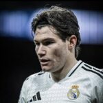 Footballer Fran Garcia in Real Madrid jersey
