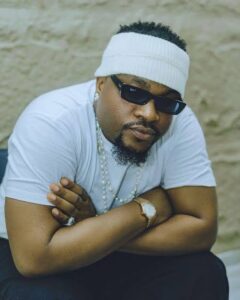 Nigerian singer Jumabee pose for the camera