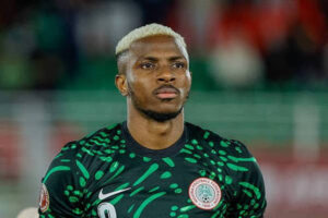 Victor Osimhen in action for Nigerian team