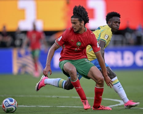 Ayyoubi Bouaddi at the 2026 Worlcup against Brazil