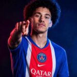 Maghnes Akliouche in PSG jersey