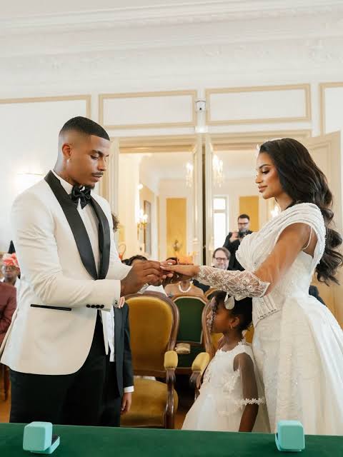 Mario Lemina and wife Fanny Neguesha